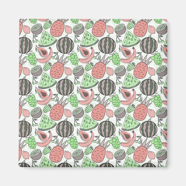 Imã padrão uniforme de fruta | padrão da superfície da (Frente)