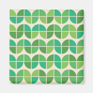 Imã Padrão Verde Geométrico do meio século