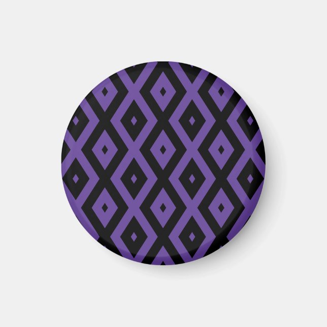 Imã Padrão violeta e diamante preto (Frente)