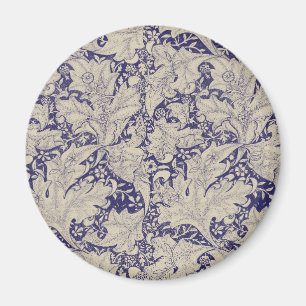 Imã Padrão Wallflower Azul Antigo de William Morris