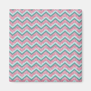 Imã Padrão ZigZag cor-de-rosa
