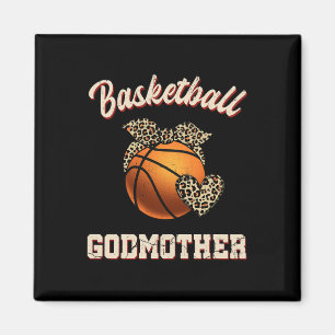 Imã Padrinha de basquete Bandana Leopard Fãs do Coraçã
