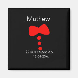 Imã padrinho adicionar nome ano gravata borboleta pret