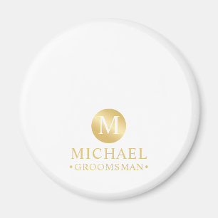 Imã Padrinhos de casamento personalizados Dourados ele