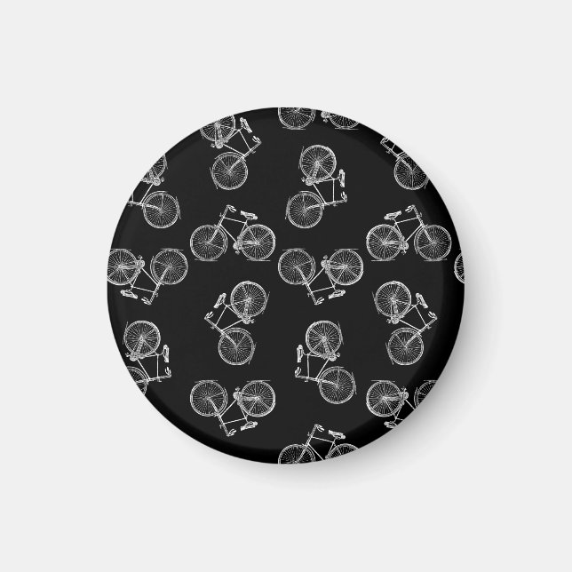 Imã Padrões Clássicos de Impressão de Bicicleta de Vin (Frente)