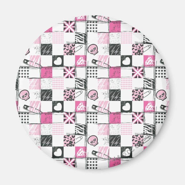 Imã Padrões de Pinos e Skulls Supergirl (Frente)