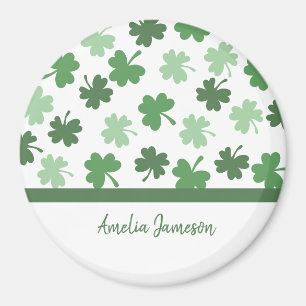 Imã padrões de Shamrock Verde. Dia de Patrick