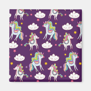 Imã Padrões do Cavalo Mágico Funny Unicorn