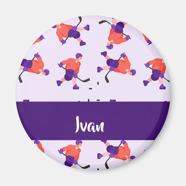 Imã Padrões dos jogadores de hóquei no gelo (Frente)