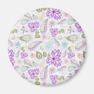 Imã Padrões paisley pastéis coloridos fofos