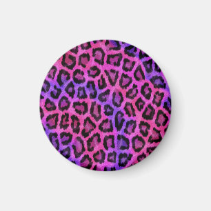 Imã Padrões para peles de leopardo, cor-de-rosa e roxa