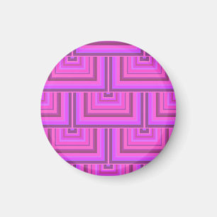 Imã Padrões quadrados cor-de-rosa