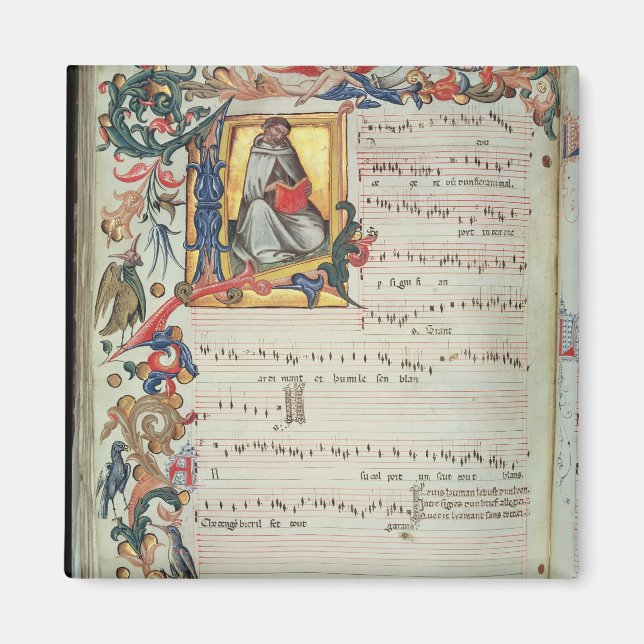 Imã Página de notação musical com historiador (Frente)