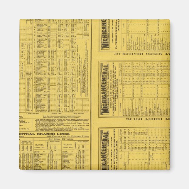 Imã Página de Texto do Michigan Central Railroad (Frente)