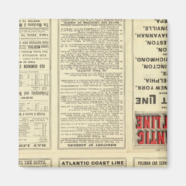 Imã Página de texto Linha da costa atlântica (Frente)