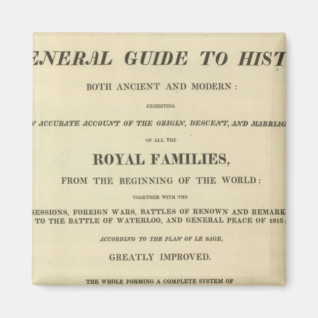 Imã Página de Título Completa Genealógica, Histórica (Frente)