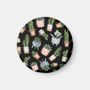 Imã Página inicial de aquarela Plantas negras sem cost