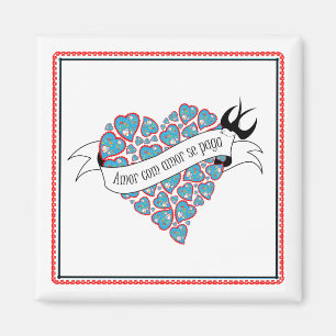 Imã Pague amor com amor ilustrado provérbio português