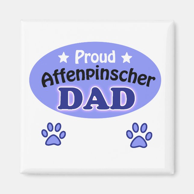 Imã Pai Affenpinscher Orgulhoso (Frente)