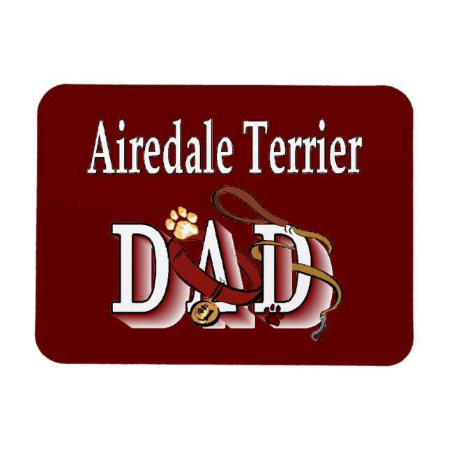 Ímã Pai Airedale Terrier (Horizontal)