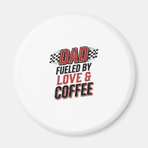 Imã Pai Alimentado por Amor e Café Design de Camisa de