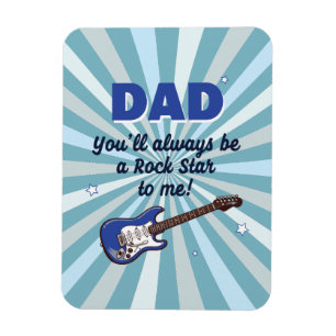 Ímã Pai Astro do Rock Guitarrista Elétrico Azul Legal