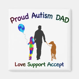 Imã Pai Autismo com Cão