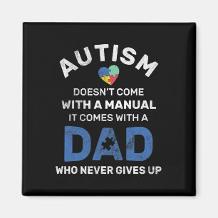 Imã Pai Autismo De Mens Nunca Desiste Da Consciência D