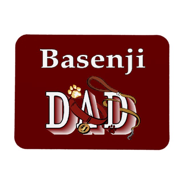 Ímã Pai Basenji (Horizontal)