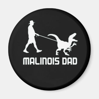 Imã Pai Belga Malinois Dinossaur Engraçado Presente Pa