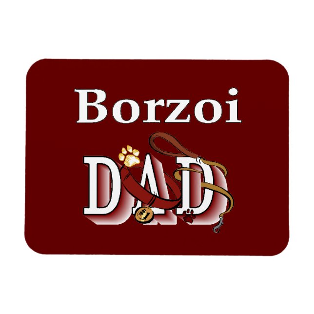 Ímã Pai Borzoi (Horizontal)