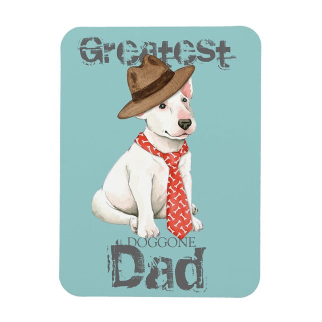 Ímã Pai Bull Terrier (Vertical)