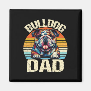 Imã Pai Bulldog Amantes de Cachorro Papai Dia dos Pais