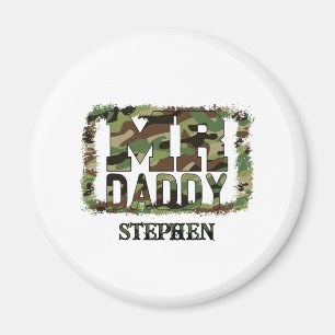 Imã Pai Camouflage com nome personalizado