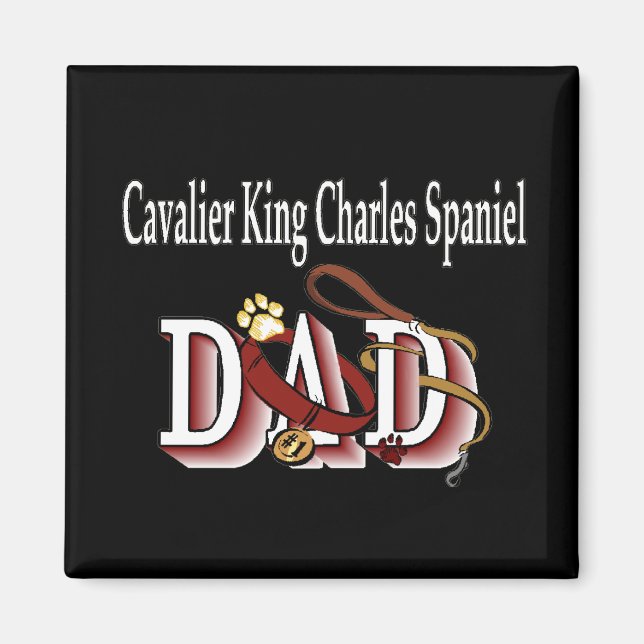 Imã pai cavalier charles spaniel Magnet (Frente)