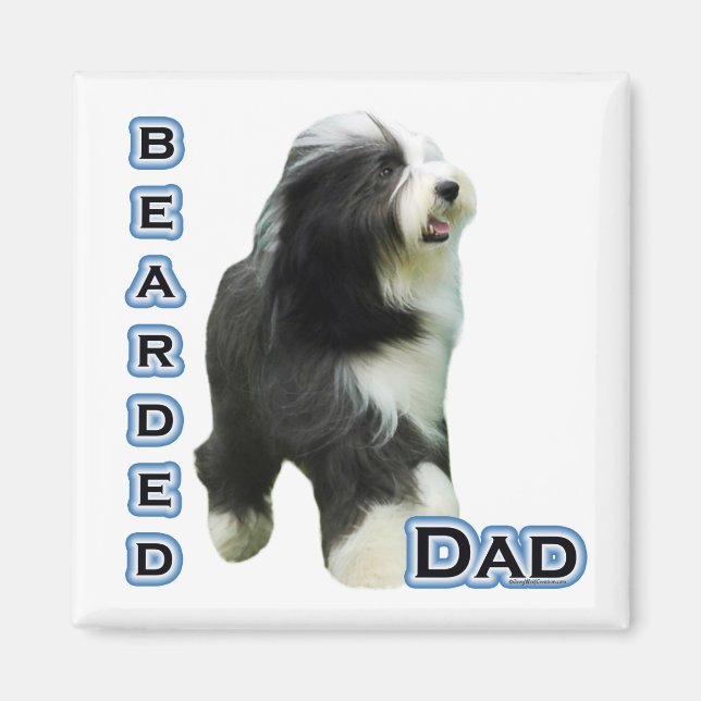 Imã Pai Collie com barrado 4 - Magnet (Frente)