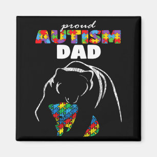 Imã Pai Conscientização do Autismo Pai Orgulhoso Filho