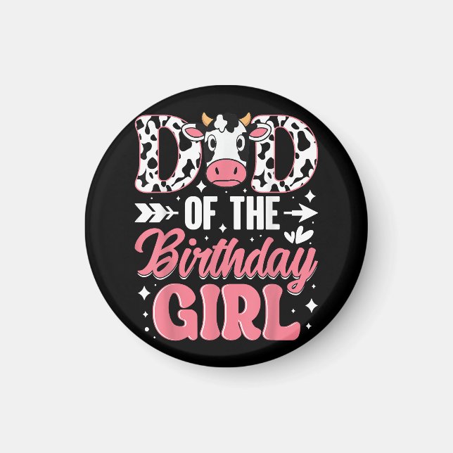Imã Pai Da Garota De Aniversário Pai Pai (Frente)