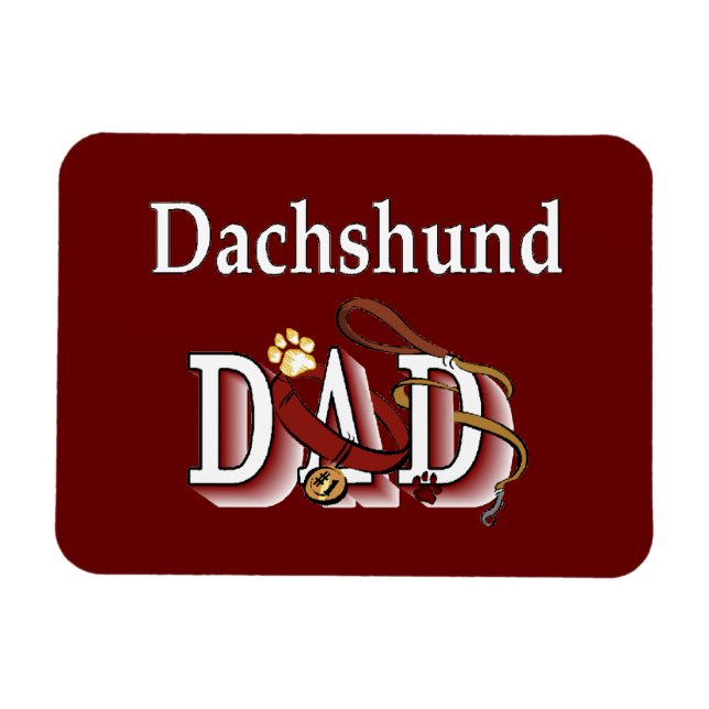 Ímã Pai Dachshund (Horizontal)