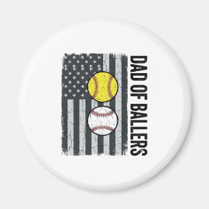 Imã Pai de Bola Softbol Beisebol Patriótico