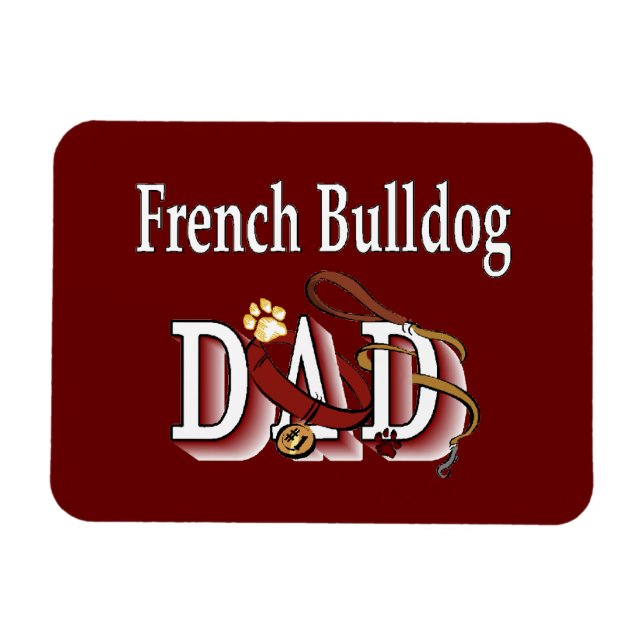 Ímã Pai de Buldogue Francês (Horizontal)
