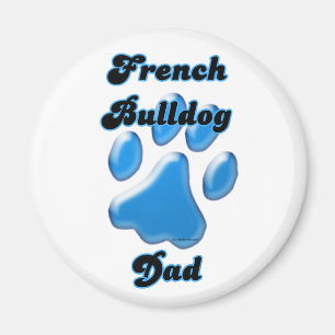 Imã Pai de Buldogue Francês Blue Pawprint - Magnet