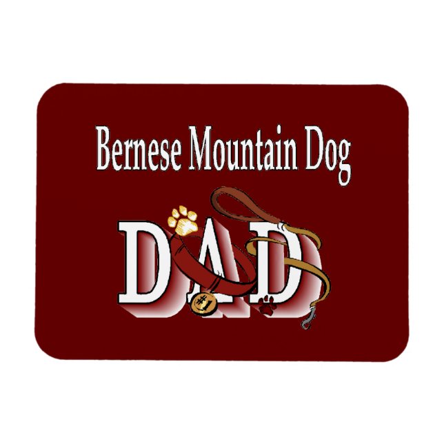 Ímã Pai de Cachorro da Montanha Bernese (Horizontal)