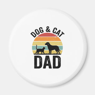 Imã Pai de Cachorro e Gato Camisa Vintage de Design de