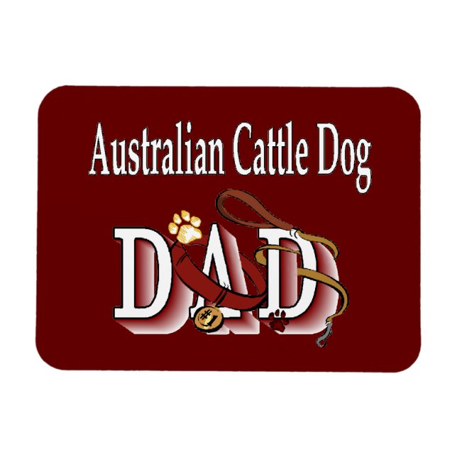 Ímã Pai de Cães de Bovinos Australiano (Horizontal)