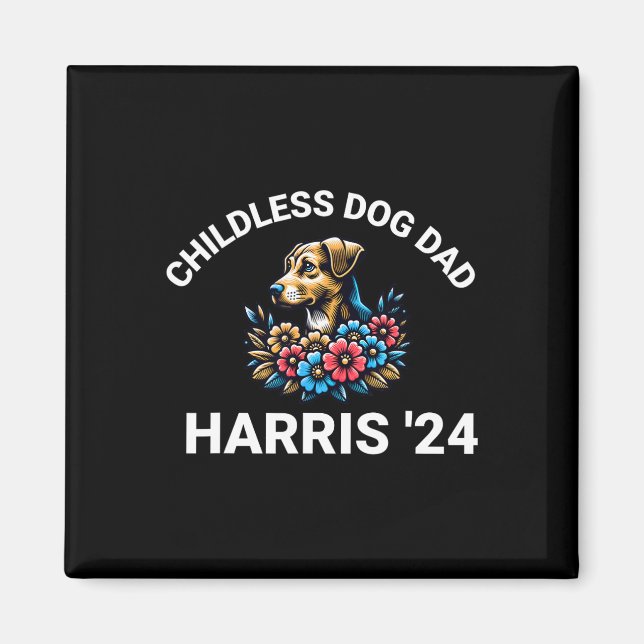 Imã Pai De Cães Para Kamala Harris 2024 1 (Frente)