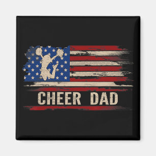 Imã Pai de Cheer Vintage Bandeira Americana dos EUA Ch