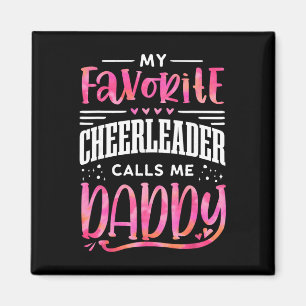 Imã Pai de Cheerleading Engraçado Pai Gravata Tie Dye