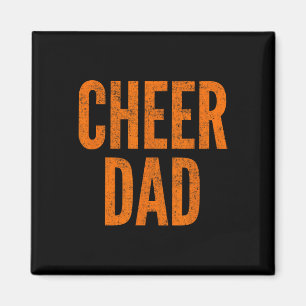 Imã Pai de Cheerleading Laranja e Preto Combinando P