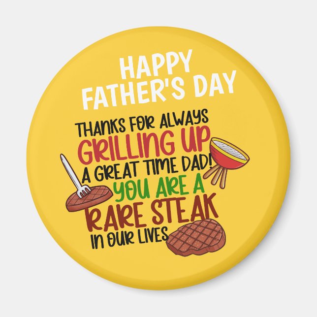 Imã Pai de chef Engraçado Personalizado (Frente)